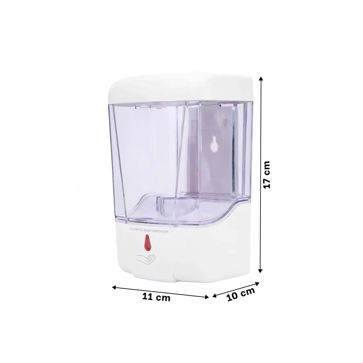 DISPENSADOR MURAL DE LIQUIDOS CON SENSOR AUTOMATICO BLANCO 500 ML PARA HOGAR Y+PAPEL REGALO - 4