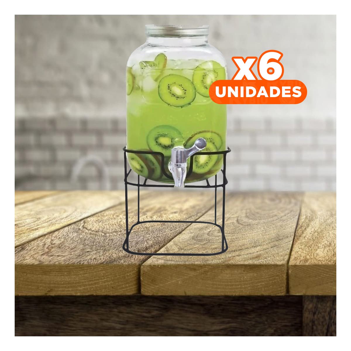 PACK6 DISTRIBUIDOR MODERNO 5L CON ESTILO ELEGANTE PARA COCINA Y HOGAR Y+PAPEL REGALO - 1