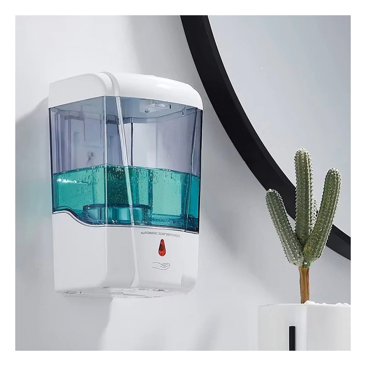 DISPENSADOR AUTOMATICO DE LIQUIDOS CON SENSOR PARA PARED BLANCO 500 ML HOGAR - 5