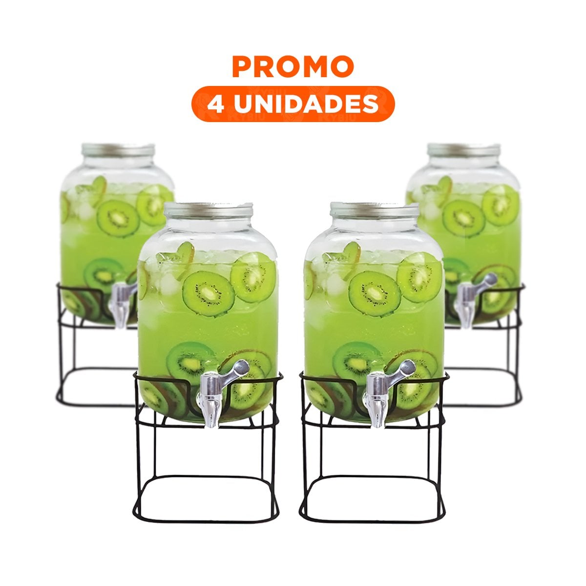 PACK4 SURTIDOR MODERNO 5L CON DISEÑO ELEGANTE Y CAPACIDAD PARA TODA LA FAMILIA - 1