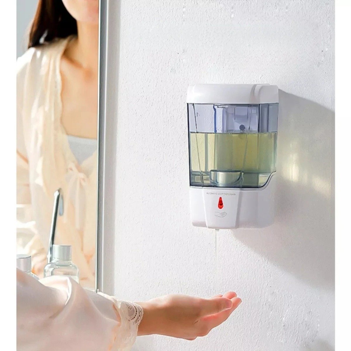 DISPENSADOR DE LIQUIDOS AUTOMATICO BLANCO CON SENSOR 500 ML PARA BANO Y+LIGAS REGALO - 3