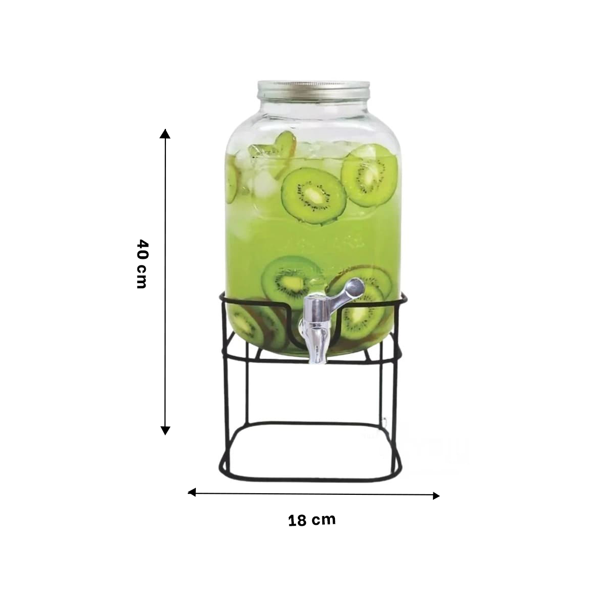 DISPENSADOR DE LIQUIDOS 5L CON BASE METALICA RESISTENTE PARA USO DIARIO Y+LIGAS REGALO - 4