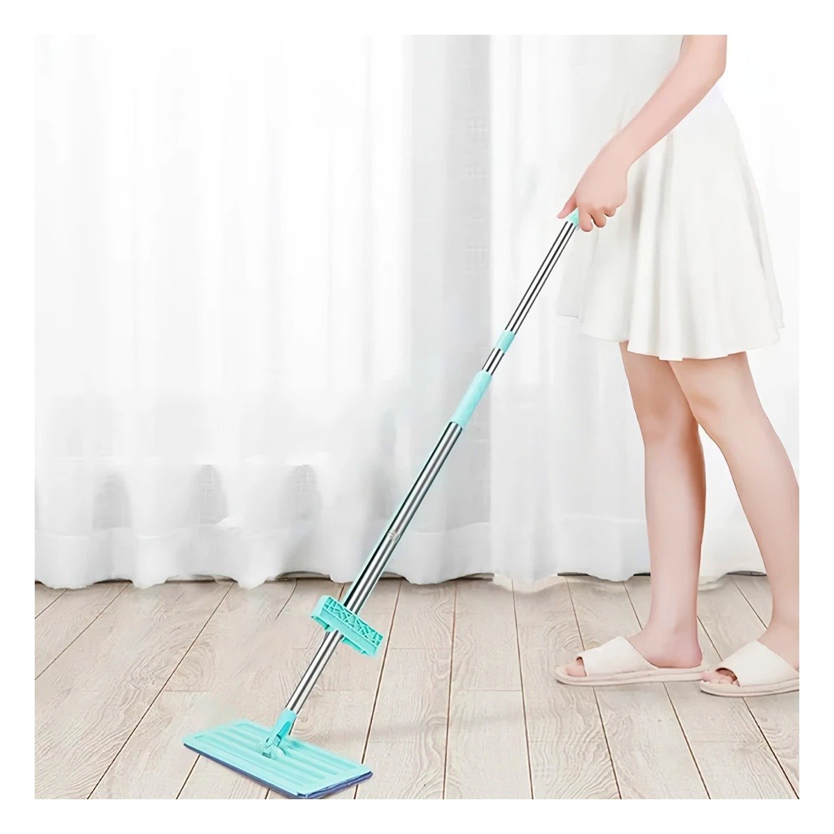 TRAPEADOR PLANO 360 GRADOS CON ESCURRIDOR INTEGRADO PARA LIMPIEZA DIARIA Y+PAPEL REGALO - 2