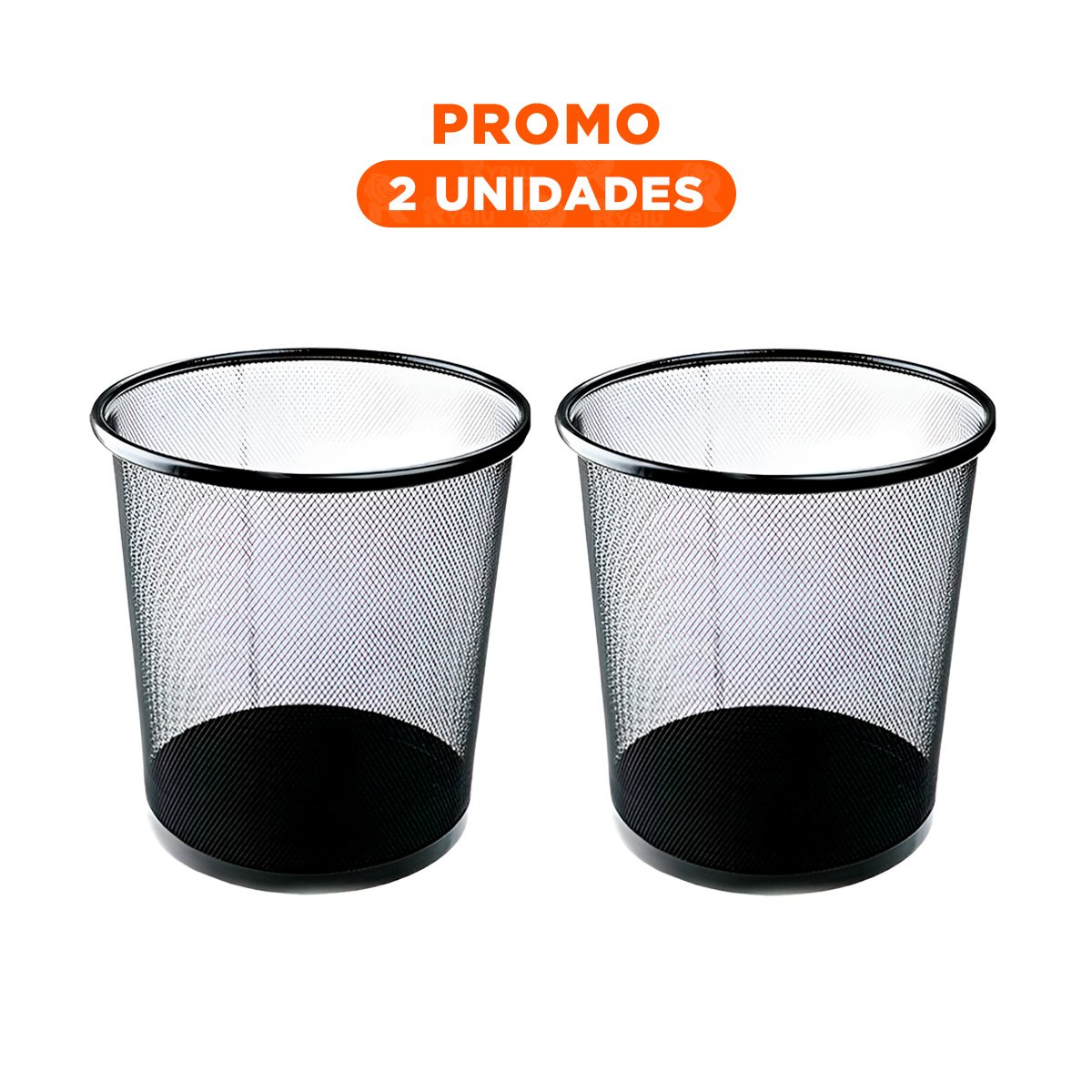 PACK2 CUBO DE DESECHOS CIRCULAR NEGRO COMPACTO Y ELEGANTE PARA COCINA Y+REGALO STICKER - 1