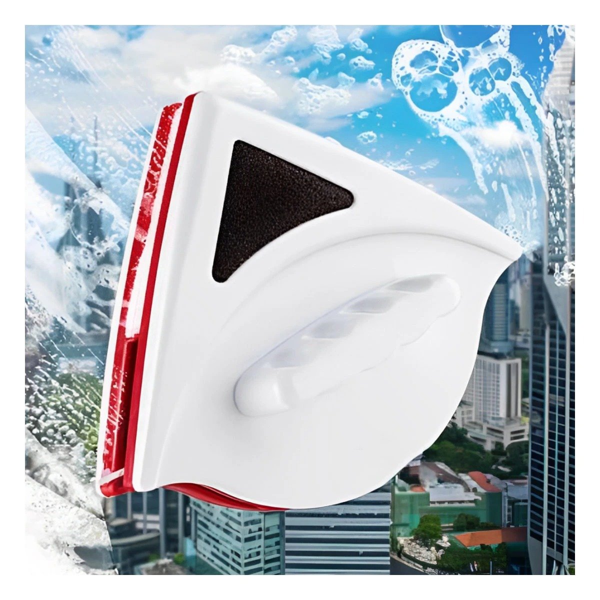 PACK4 GADGET MAGNETICO PARA VIDRIOS ROJO TRIANGULAR COMODO Y EFICIENTE - 3