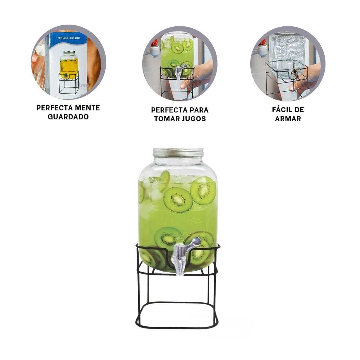 DISPENSADOR MODERNO 5L PARA COCINA Y FIESTA CON DISEÑO ELEGANTE Y PRACTICO Y+POST IT - 5