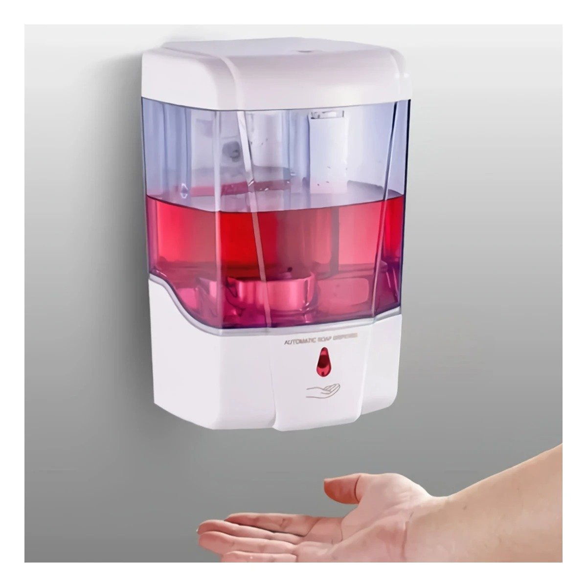 PACK4 DISTRIBUIDOR AUTOMATICO DE LIQUIDOS CON SENSOR BLANCO PARA PARED 500 ML Y+REGALO STICKER - 5