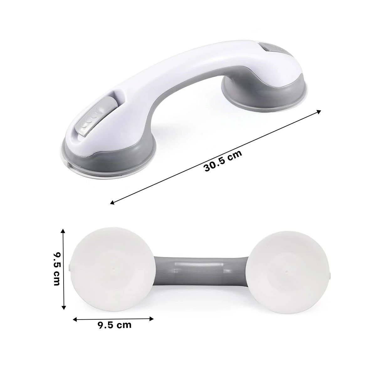 MANGO DE AGARRE PARA BANO CON SOPORTE FIRME EN COLOR BLANCO RESISTENTE - 4