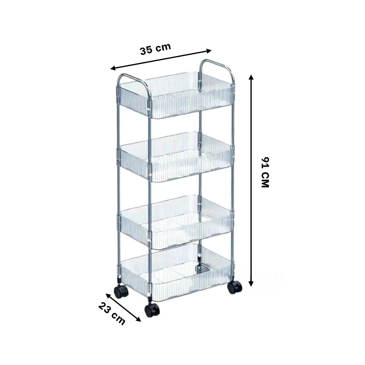 PACK2 ORGANIZADOR COMPACTO DE ACRILICO 4 NIVELES CON ASAS TRANSPARENTE Y+REGALO STICKER - 4