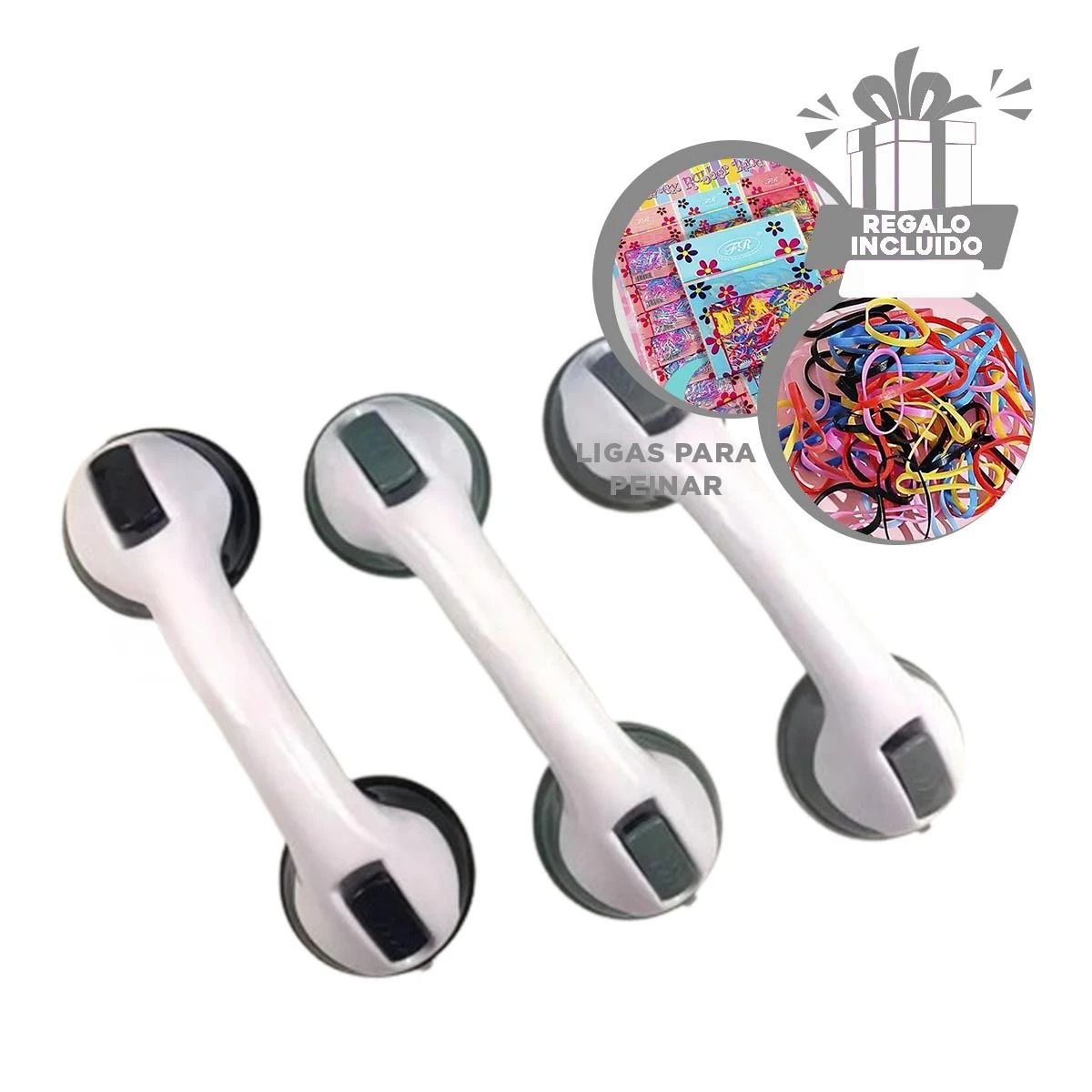 MANGO DE SEGURIDAD PARA BANO CON AGARRE COMODO EN COLOR BLANCO Y+LIGAS REGALO - 2