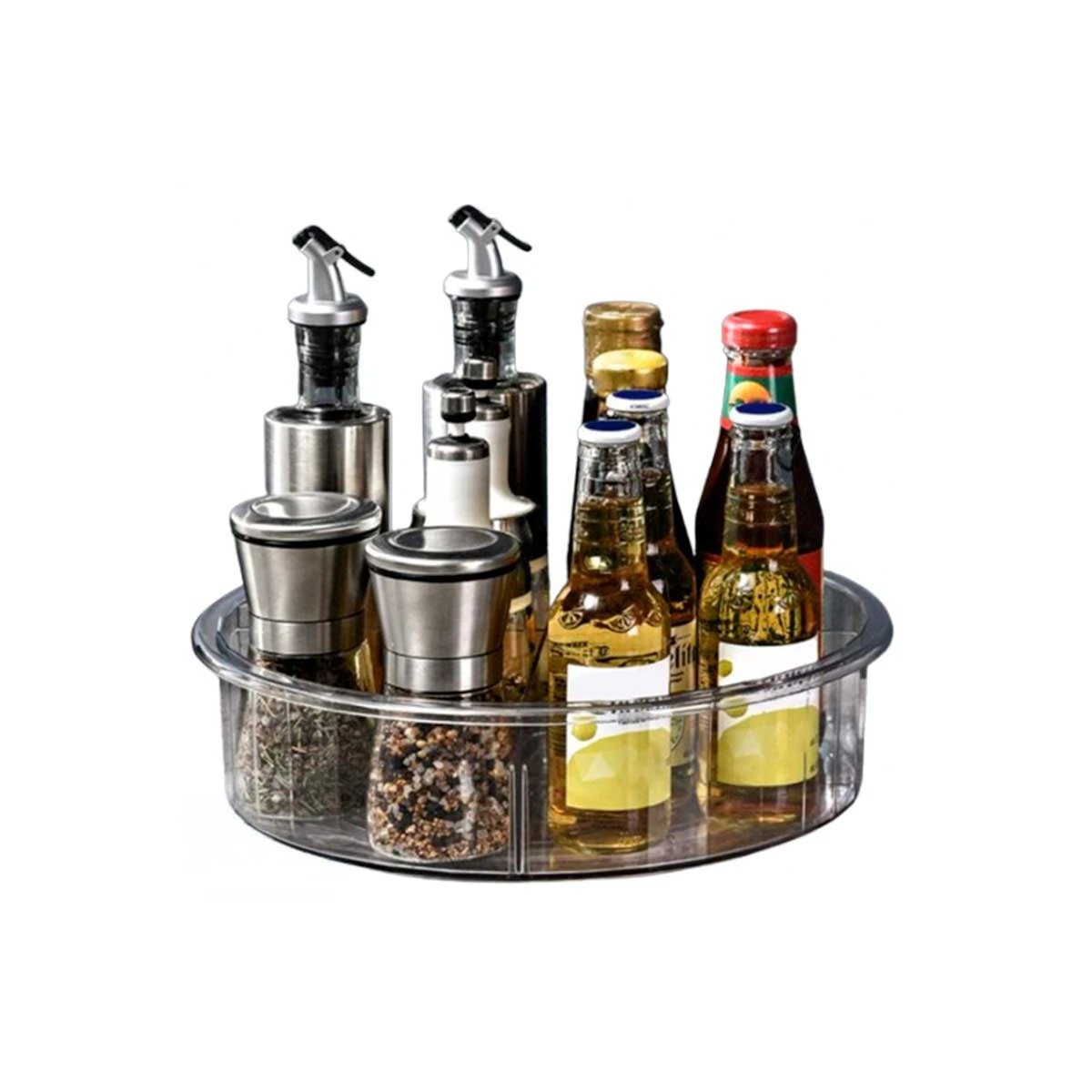 PACK2 SOPORTE PRACTICO PARA COCINA GIRATORIO 360 GRADOS CON 4 COMPARTIMIENTOS Y+REGALO STICKER - 2