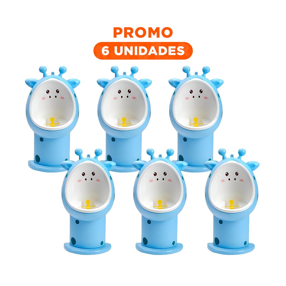 PACK6 BACINICA DE FIRAJA PARA BEBES CON DISEÑO DIVERTIDO Y SEGURO CELESTE Y+REGALO STICKER - 1