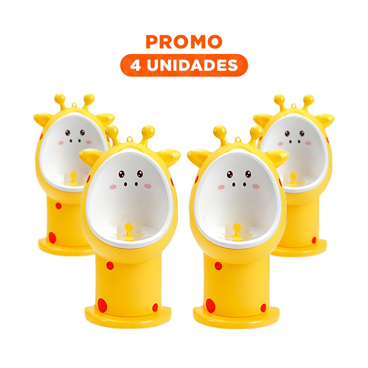 PACK4 ASIENTO INFANTIL DE FIRAJA CON APOYO DE ESPALDA Y ESTILO MODERNO AMARILLO - 1