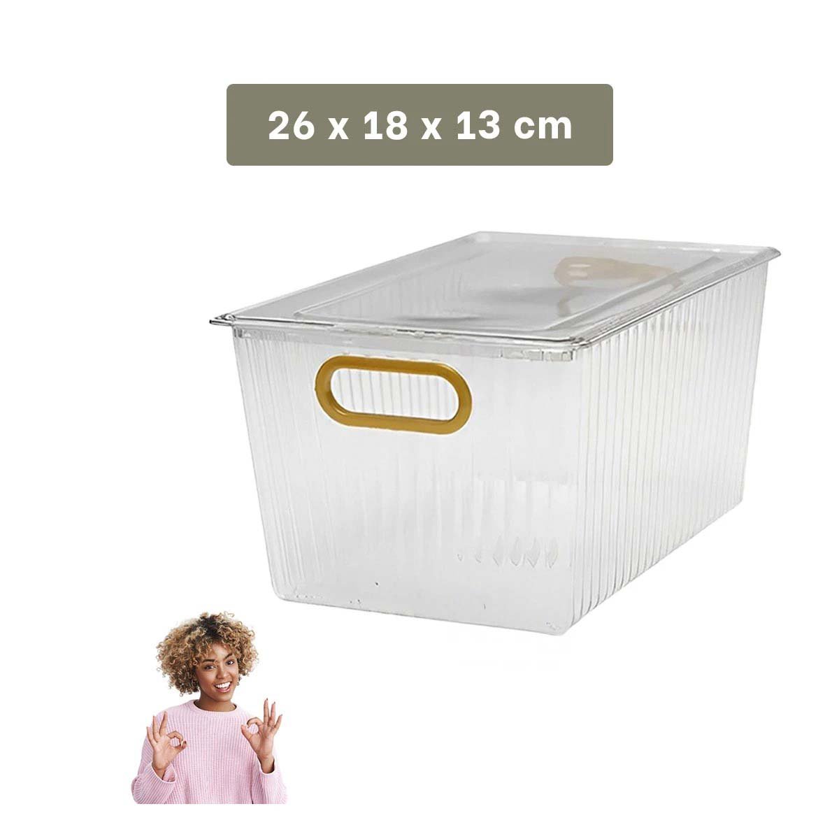 PACK2 CHAROLA DECORATIVA DE ACRILICO RECTANGULAR CON TAPA Y ASAS DORADAS Y+PAPEL REGALO - 4