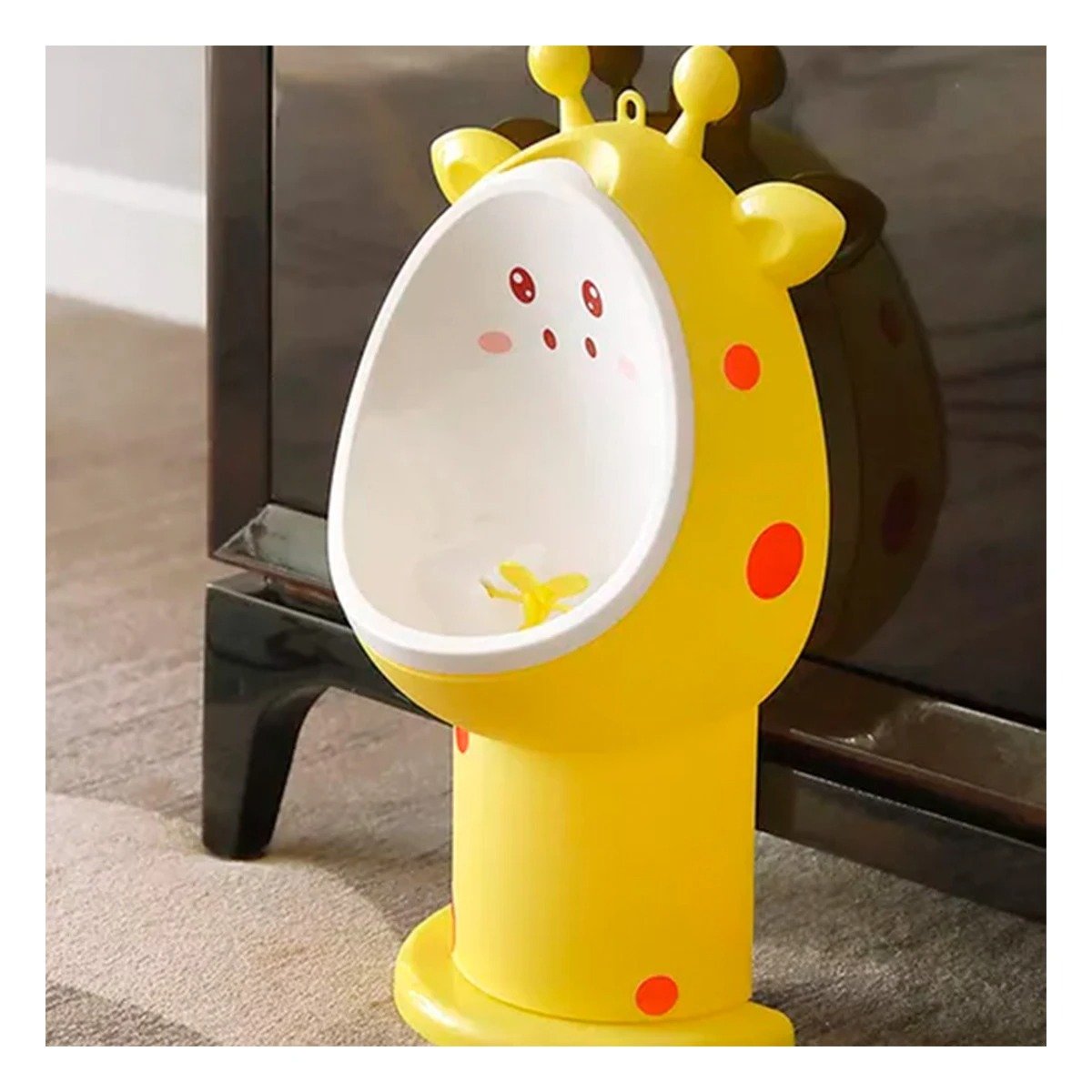 ORINAL DE FIRAJA CON BASE ANTIDESLIZANTE Y BORDES SUAVES AMARILLO Y+REGALO STICKER - 2