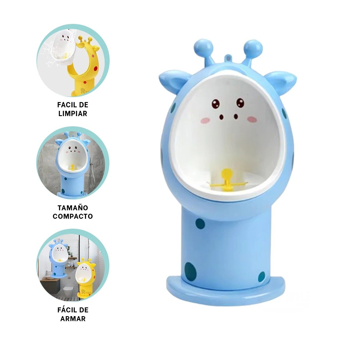 ORINAL INFANTIL DE FIRAJA PRACTICO PARA ENTRENAMIENTO EN CASA CELESTE Y+PAPEL REGALO - 5