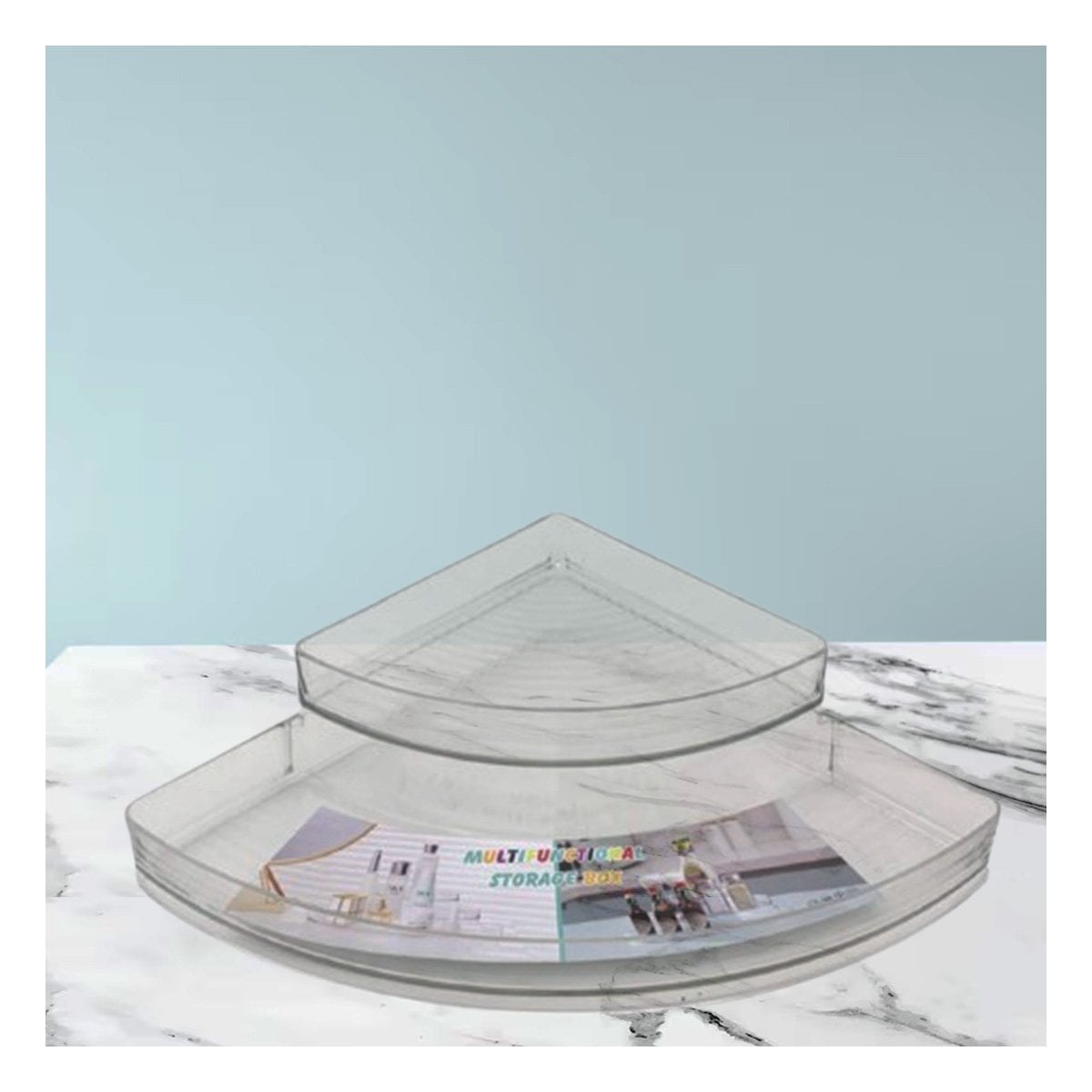 PACK12 CONTENEDOR COMPACTO DE ACRILICO ESQUINERO TRANSPARENTE PARA COCINA Y+PAPEL REGALO - 3