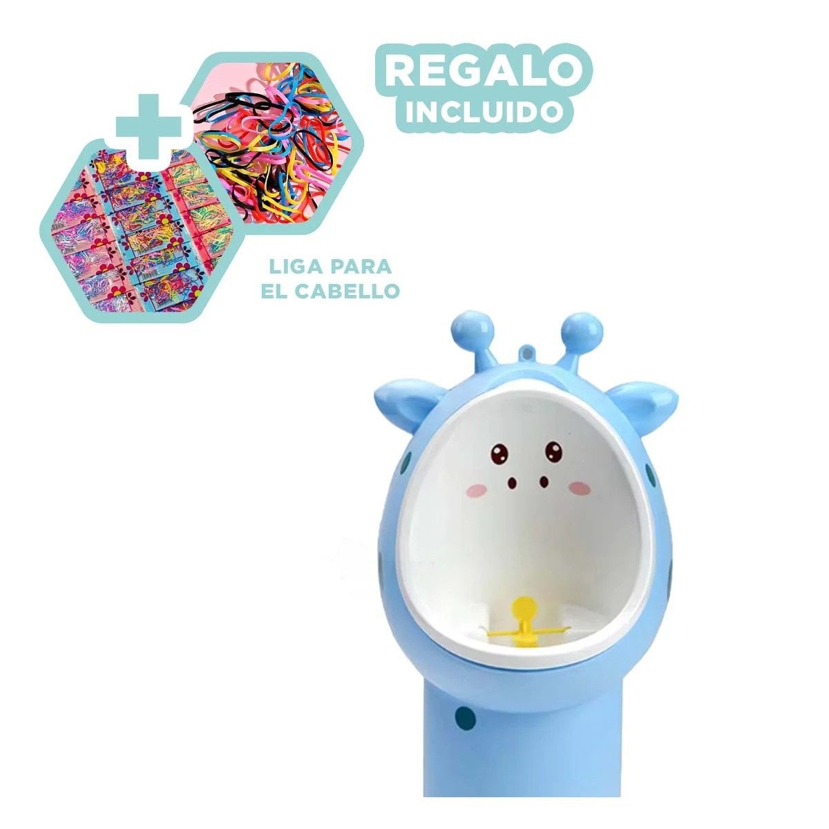 ORINAL INFANTIL DE FIRAJA FACIL DE LIMPIAR Y COMODO PARA NINOS CELESTE Y+LIGAS REGALO - 2