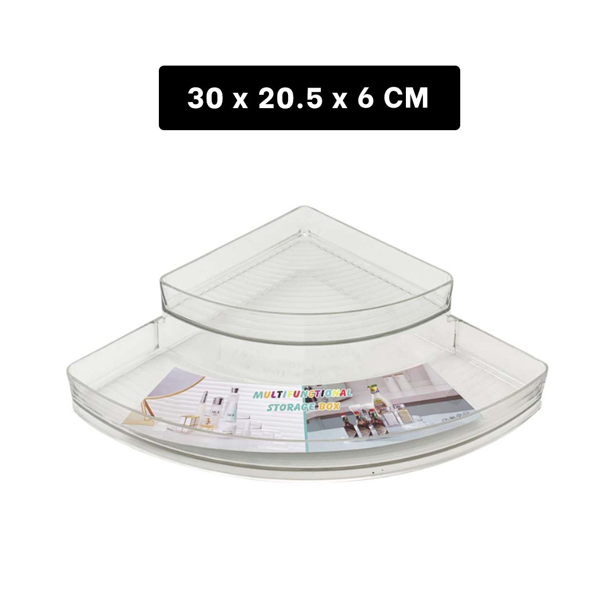 PACK6 ALMACENADOR VERSATIL DE ACRILICO ESQUINERO TRANSPARENTE PARA ARTICULOS Y+PAPEL REGALO - 4