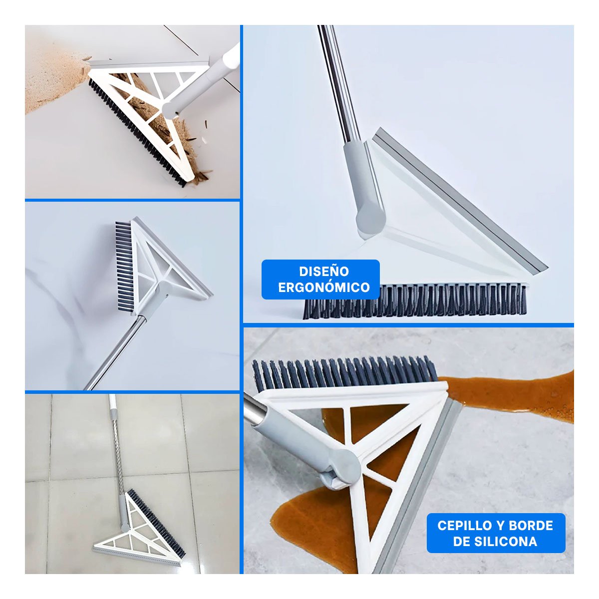 PACK4 ASPIRADOR PORTATIL Y SILICONA 2 EN 1 PARA LIMPIEZA RAPIDA EN CASA BLANCO Y+REGALO STICKER - 2
