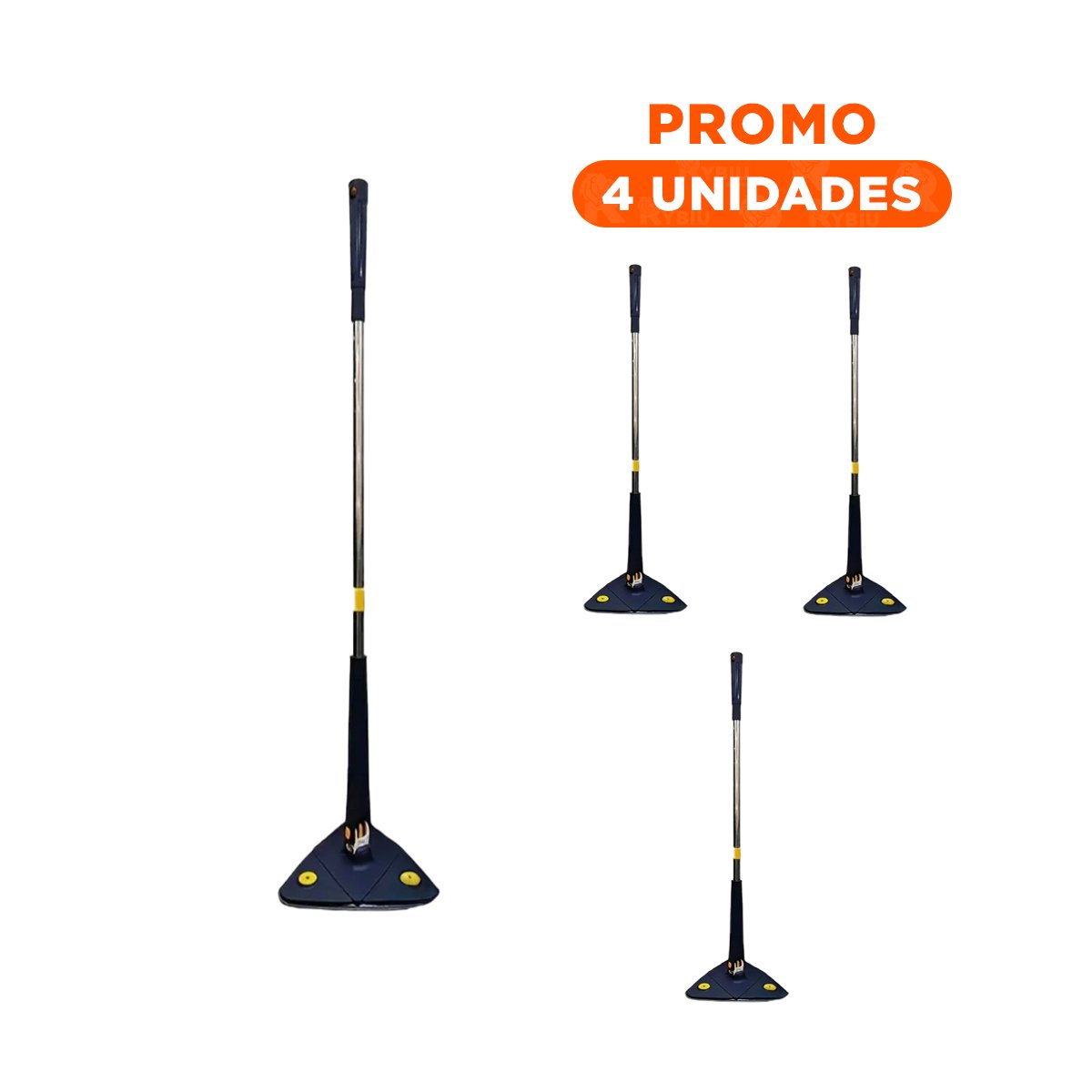 PACK4 LIMPIAPISOS 360 CON SISTEMA GIRATORIO AZUL PARA CASA Y PISOS - 1