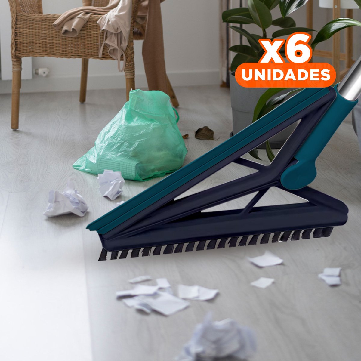 PACK6 ASPIRADOR VERSATIL Y SILICONA 2 EN 1 PARA USO DIARIO VERDE Y+PAPEL REGALO - 1