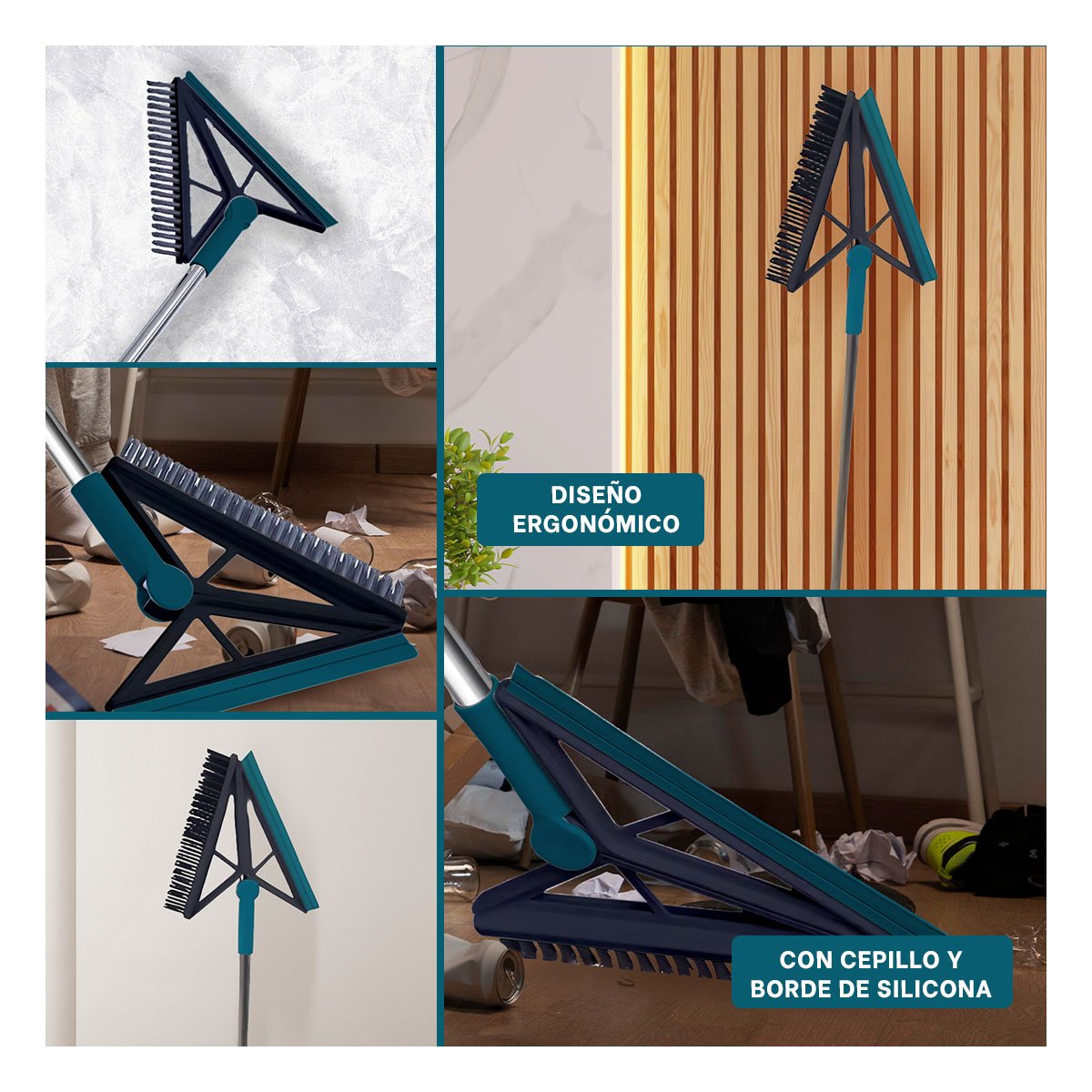 PACK4 ASPIRADOR PORTATIL Y SILICONA 2 EN 1 PARA LIMPIEZA RAPIDA EN CASA VERDE Y+REGALO STICKER - 2