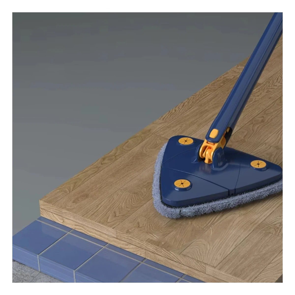 PACK2 LIMPIAPISOS PROFESIONAL 360 CON TRES ESQUINAS Y EXPRIMIDOR AZUL PARA CASA - 2