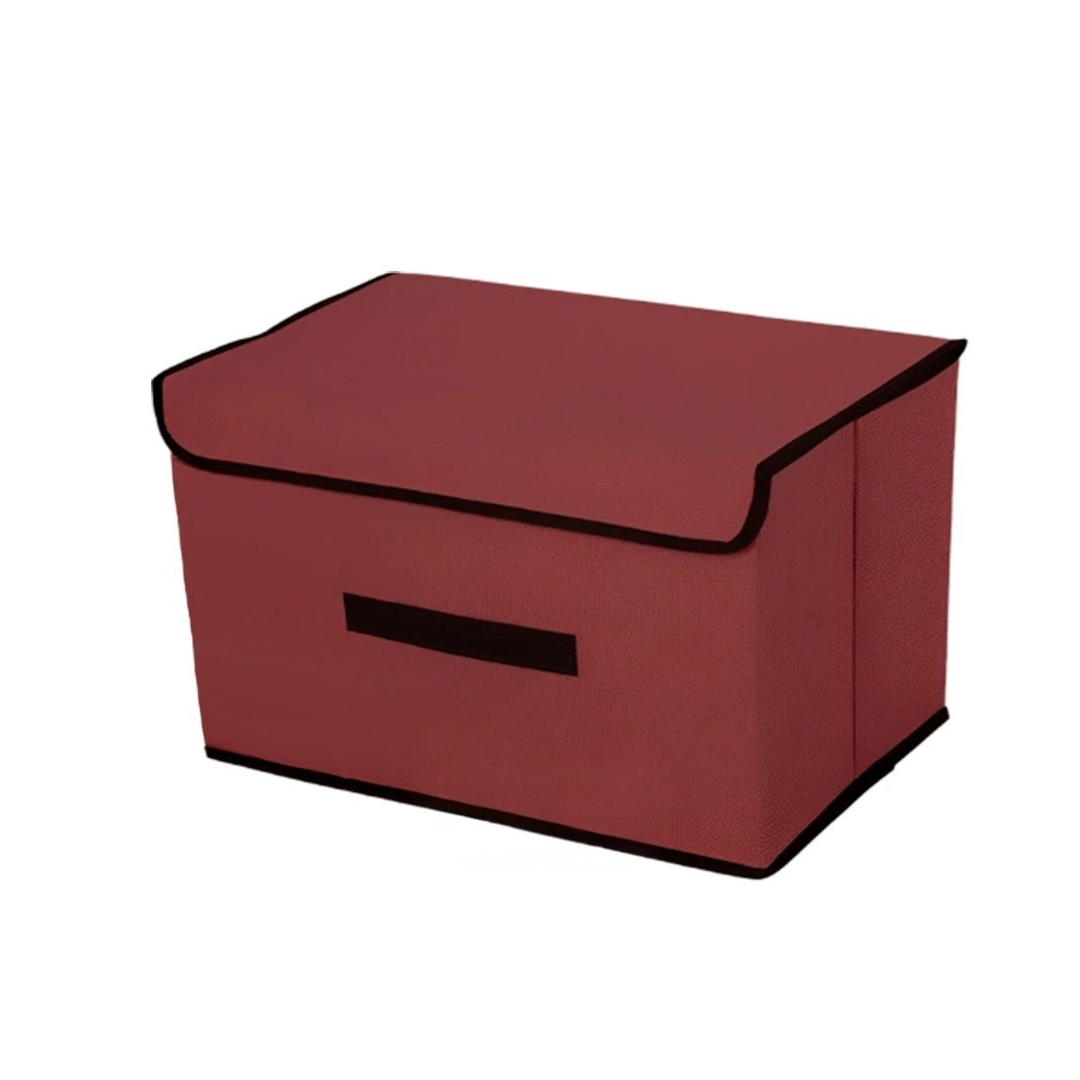 PACK2 CONTENEDOR DE TELA 36X24X23CM MARRON CON BORDE MARRON PARA GUARDAR Y+REGALO STICKER - 2