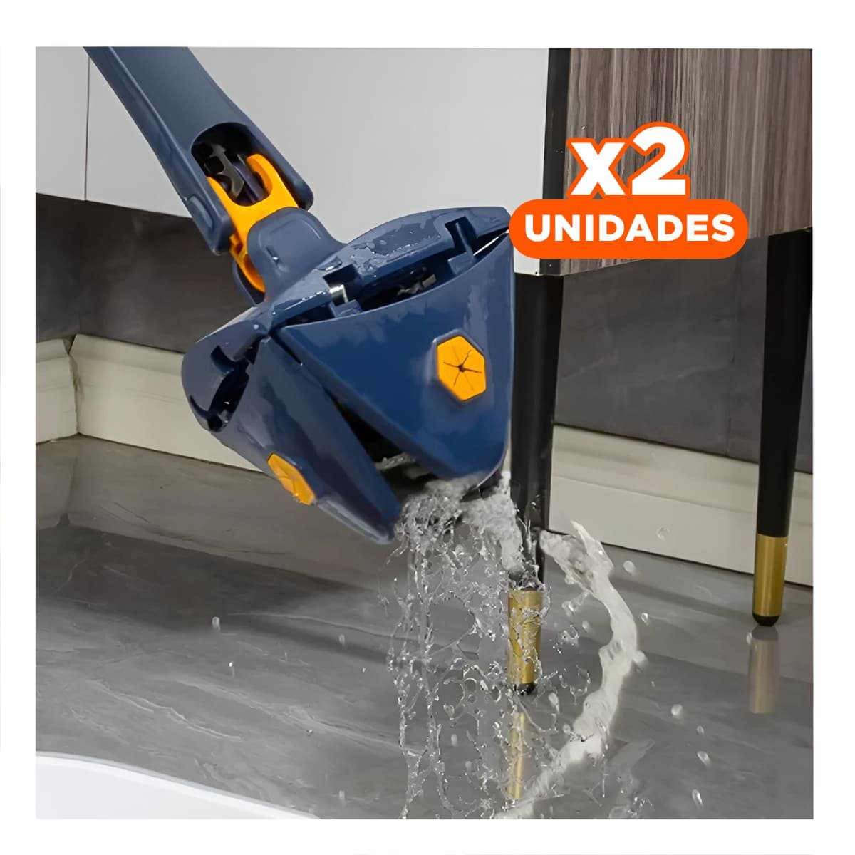 PACK2 LIMPIAPISOS 360 CON SISTEMA DE AUTOESCURRIDO AZUL PARA LIMPIEZA FÁCIL Y+PAPEL REGALO - 1