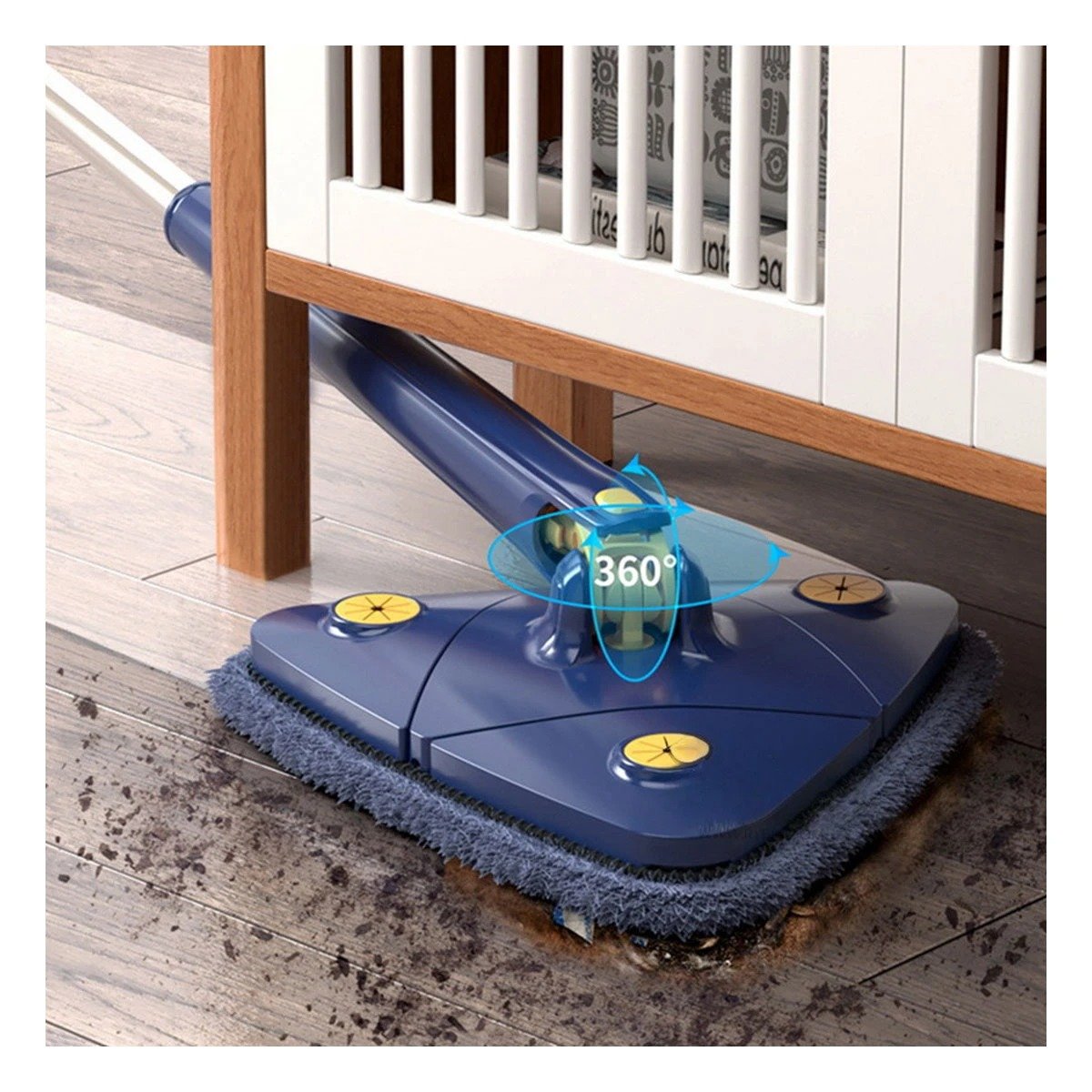 PACK12 FREGADORA 360 GIRATORIA CON SISTEMA DE AUTOEXPRIMIDO AZUL PARA CASA Y+PAPEL REGALO - 3