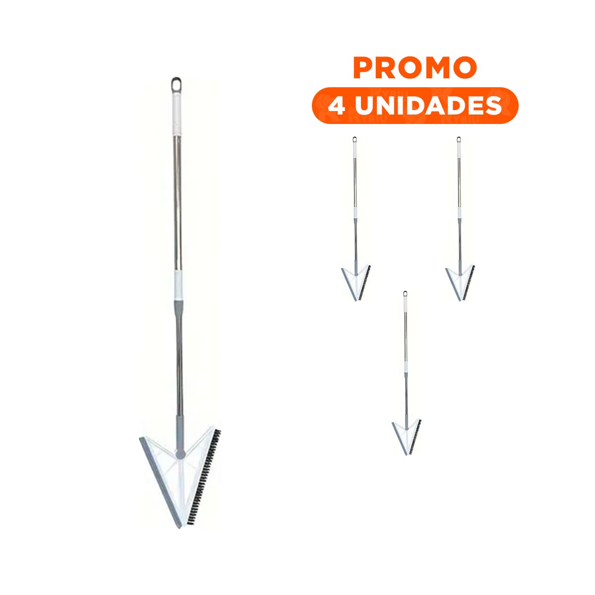 PACK4 CEPILLO MULTIUSO Y SILICONA 2 EN 1 PARA MANTENER CASA ORDENADA BLANCO - 1
