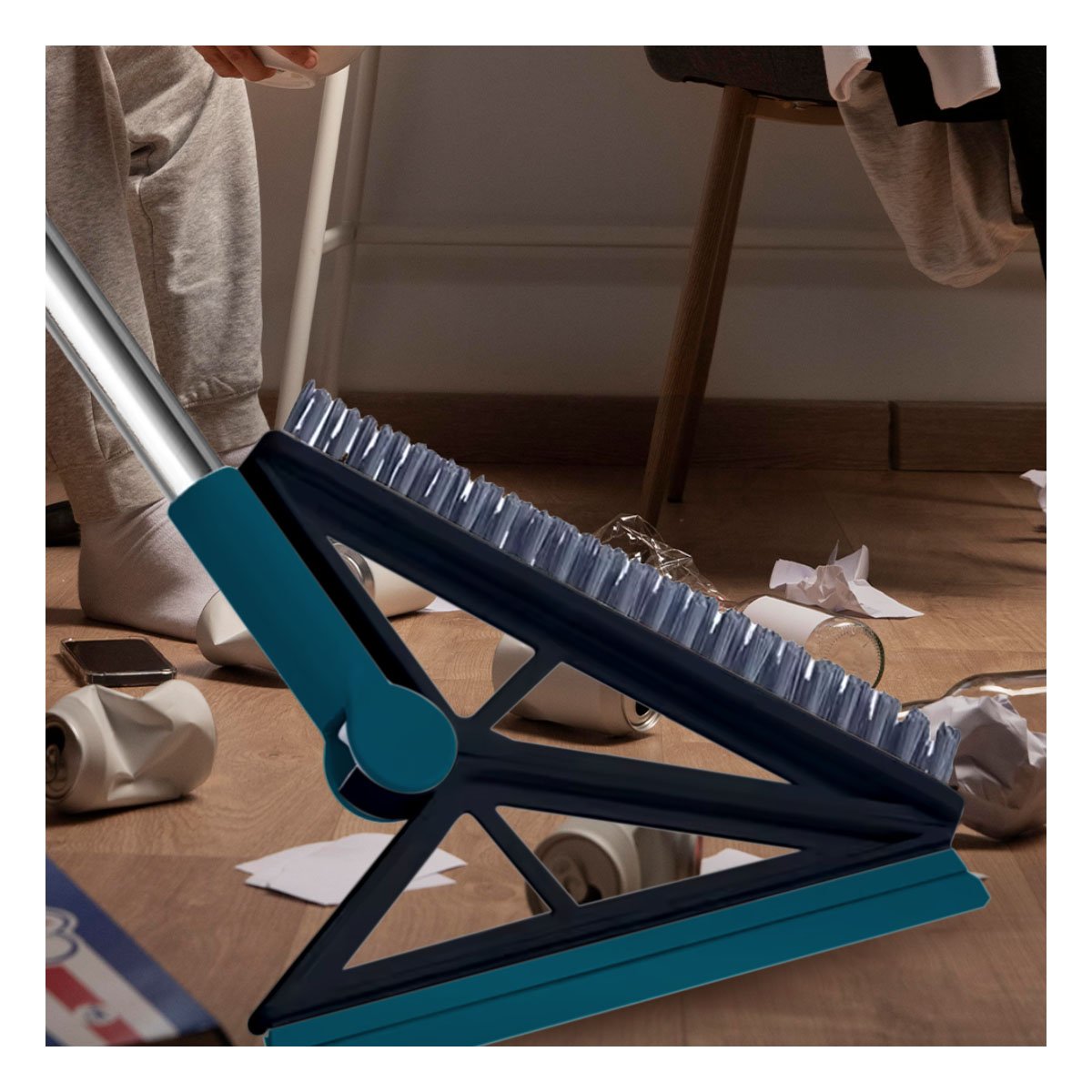 PACK2 CEPILLO COMPACTO Y SILICONA 2 EN 1 PARA LIMPIEZA DE COCINA Y SALA VERDE Y+PAPEL REGALO - 5