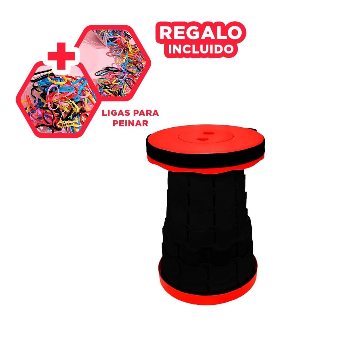 ASIENTO VERSATIL PARA CAMPING REUNIONES Y HOGAR ROJO Y+LIGAS REGALO - 2