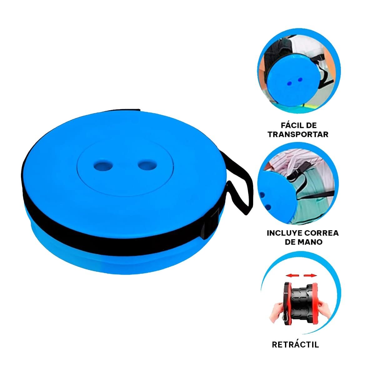 ASIENTO VERSATIL CON SEGURO PARA TERRAZA COMEDOR Y ACTIVIDADES AL AIRE LIBRE AZUL Y+POST IT - 5