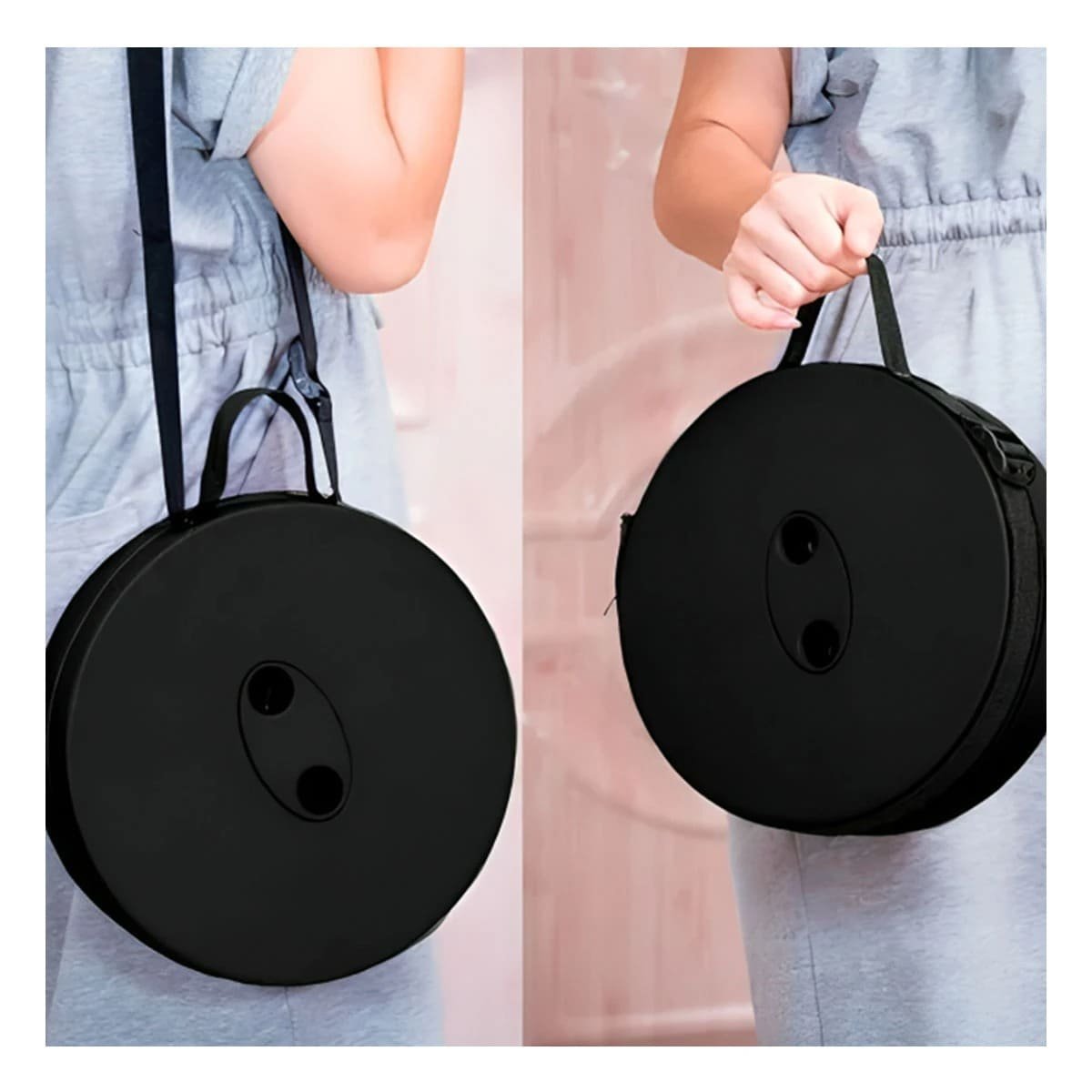 SILLA PLEGABLE CON SEGURO PORTATIL PARA USO DIARIO NEGRO - 3