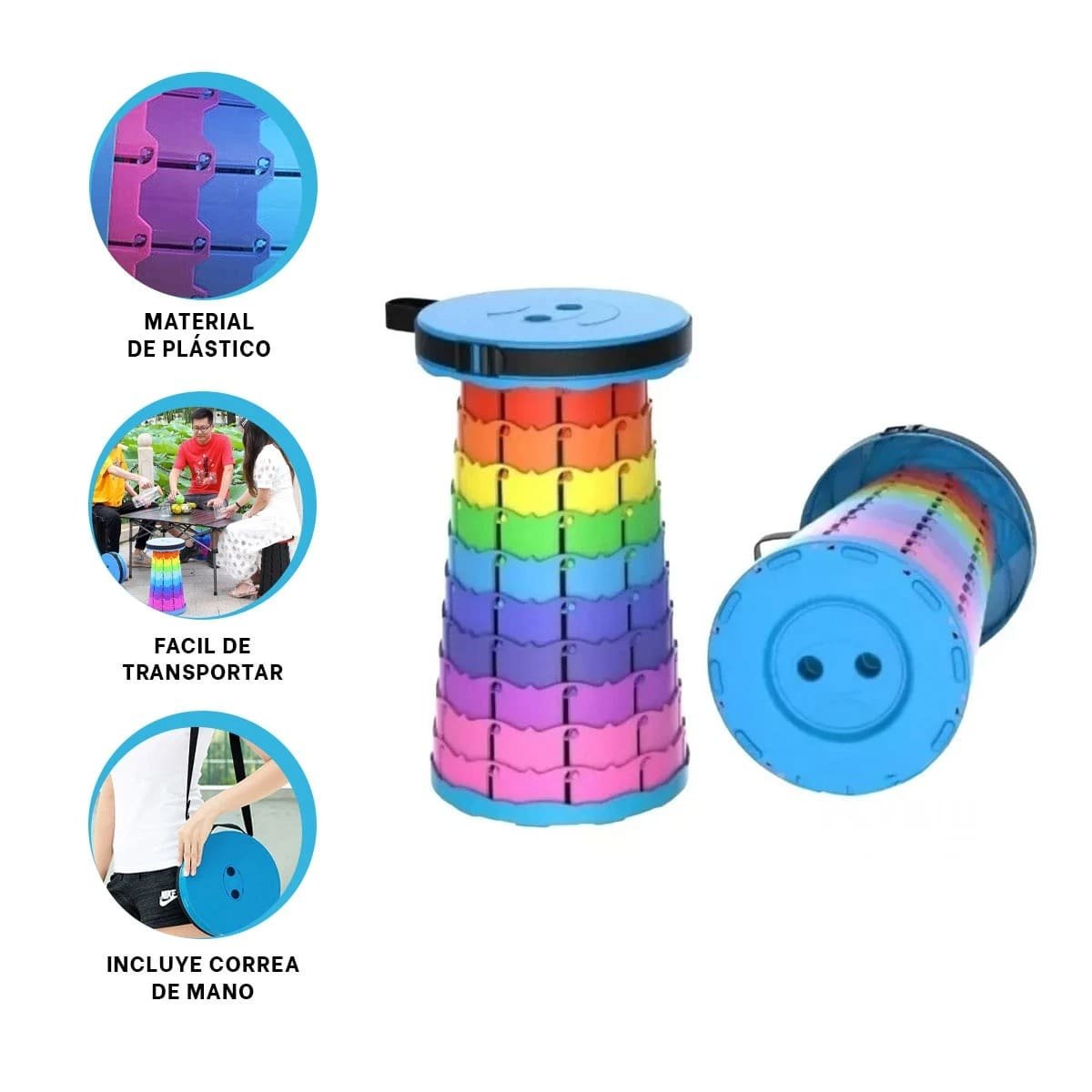 SILLA PORTATIL PLEGABLE CON SISTEMA DE SEGURO PARA REUNIONES EN MULTICOLOR Y+PAPEL REGALO - 5