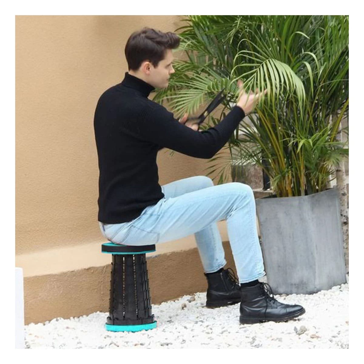 SILLA LIGERA PARA USO DIARIO EN INTERIORES Y EXTERIORES TURQUEZA Y+REGALO STICKER - 3