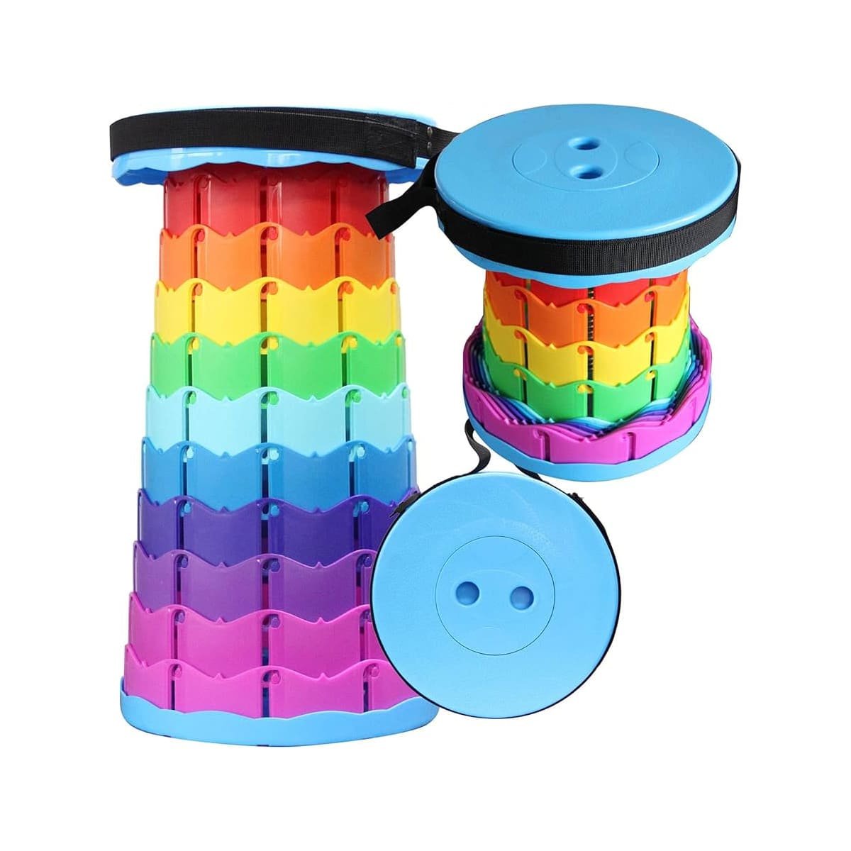 PACK12 SOPORTE PORTATIL PLEGABLE TIPO ASIENTO CON SEGURO FIRME EN MULTICOLOR Y+REGALO STICKER - 2