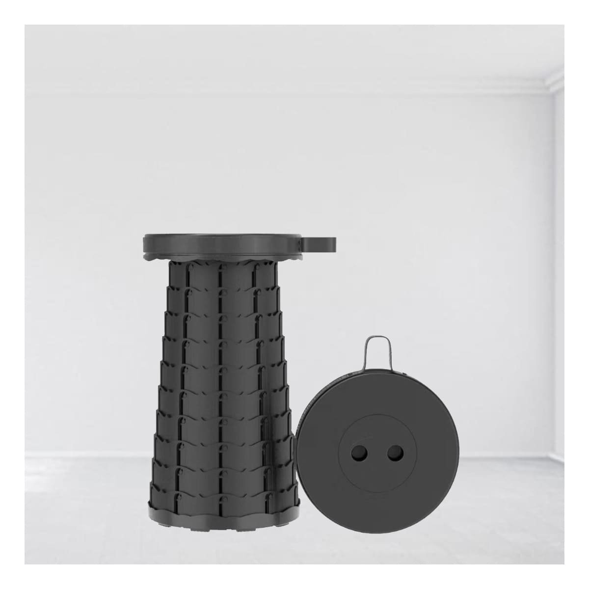 PACK12 BANQUETA LIGERA Y PORTATIL CON SEGURO PARA AÑADIR ASIENTOS NEGRO Y+PAPEL REGALO - 5