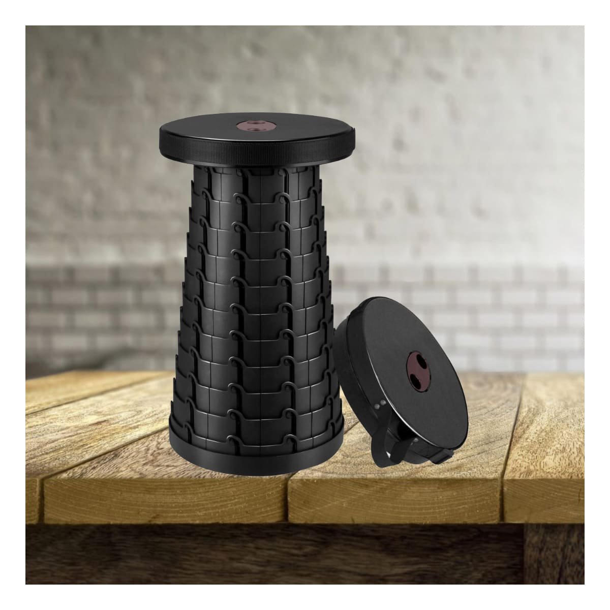 PACK2 APOYO LIGERO CON SEGURO PORTATIL Y SEGURO PARA CASA O EXTERIOR NEGRO Y+PAPEL REGALO - 2