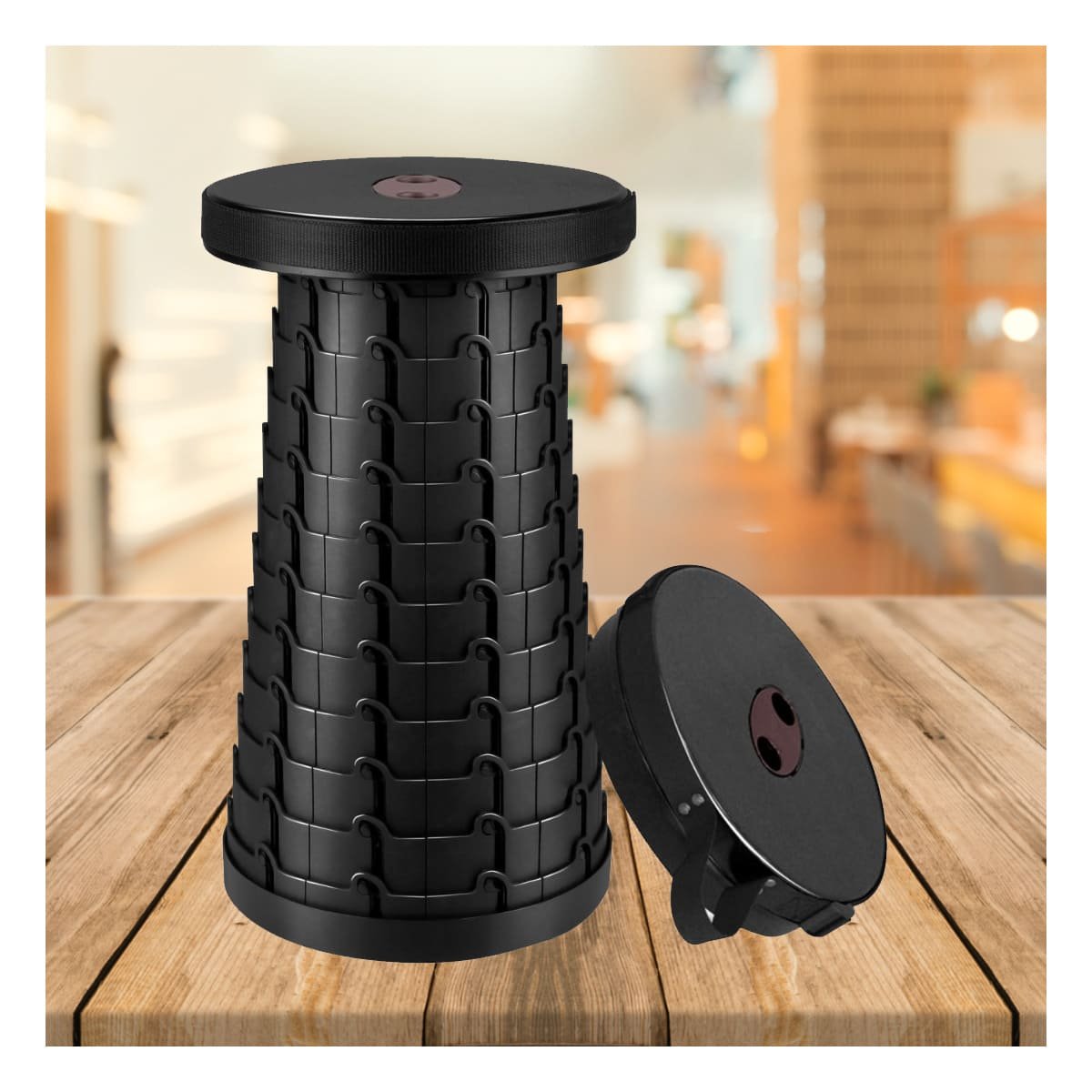 PACK4 APOYO COMPACTO CON SEGURO PORTATIL Y PRACTICO PARA REUNIONES NEGRO - 3