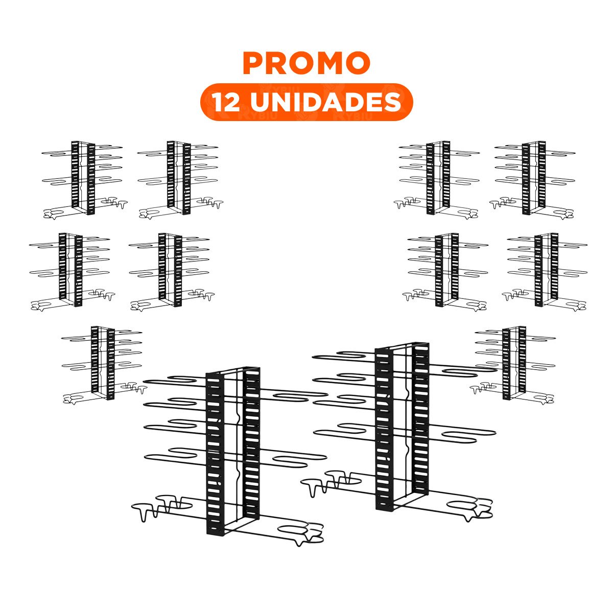 PACK12 ESTANTE ORGANIZADOR NEGRO PARA COCINA OLLAS Y TAPAS - 1