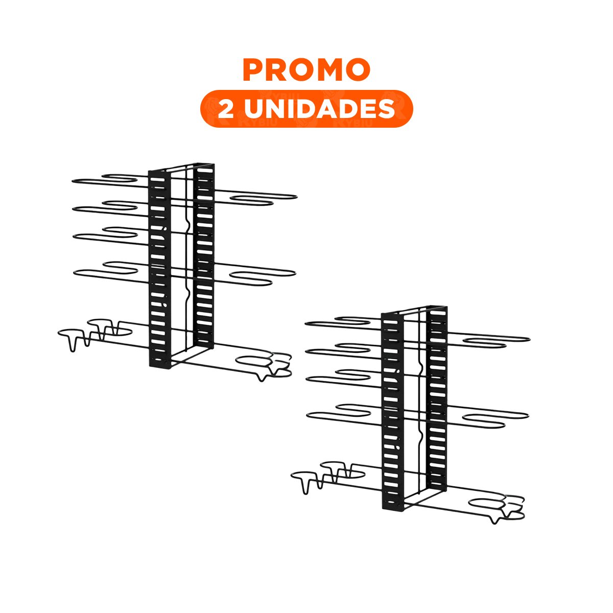 PACK2 ORGANIZADOR VERSATIL PARA TAPAS Y OLLAS NEGRO EN COCINA Y+REGALO STICKER - 1