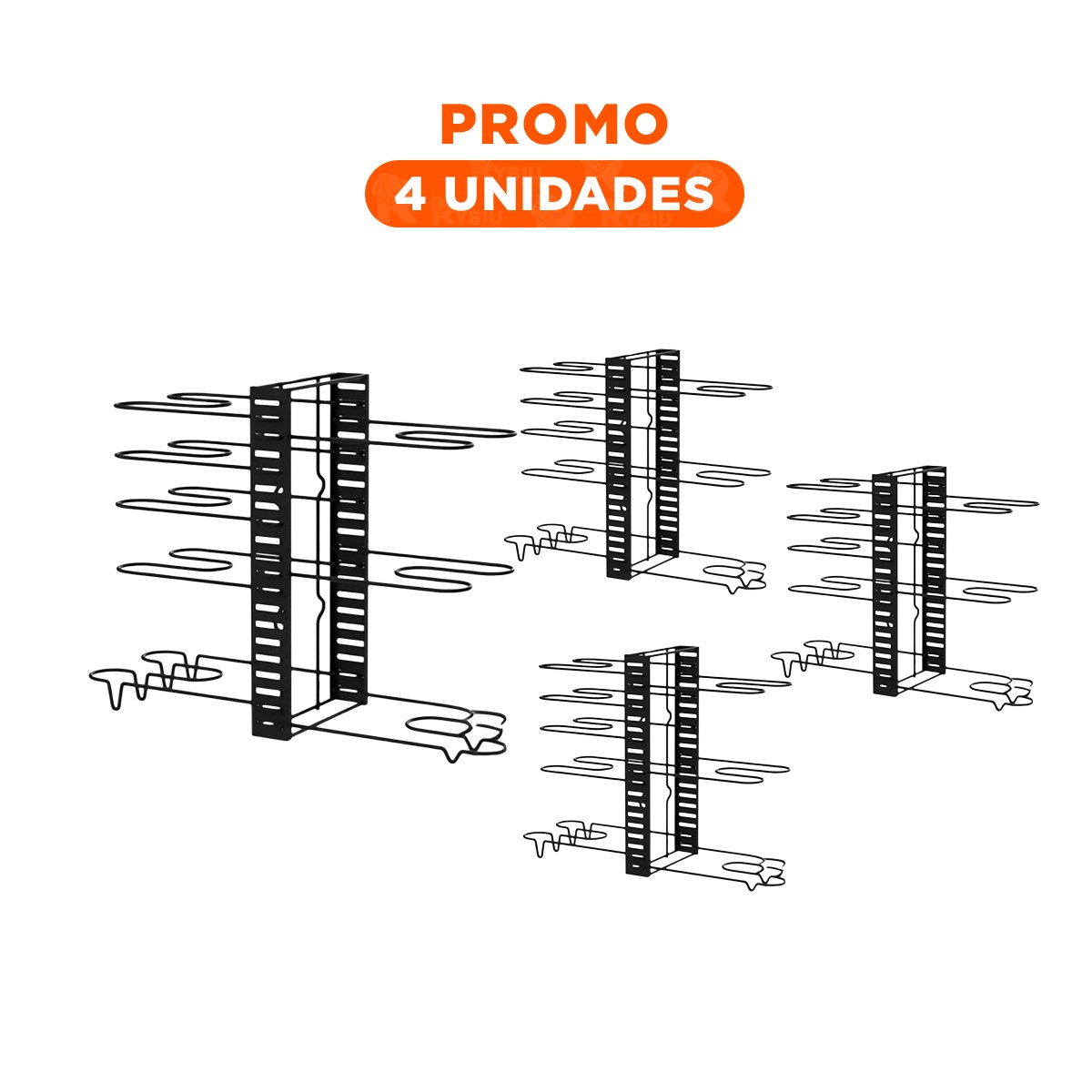PACK4 ORGANIZADOR MULTIFUNCIONAL NEGRO PARA COCINA OLLAS Y TAPAS - 1