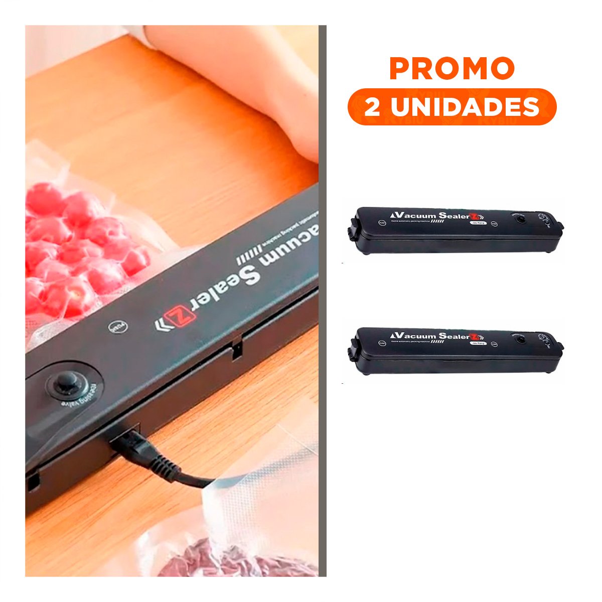PACK2 SELLADOR PORTATIL COMPACTO QUE FACILITA ORGANIZAR PAQUETES NEGRO Y+REGALO STICKER - 1