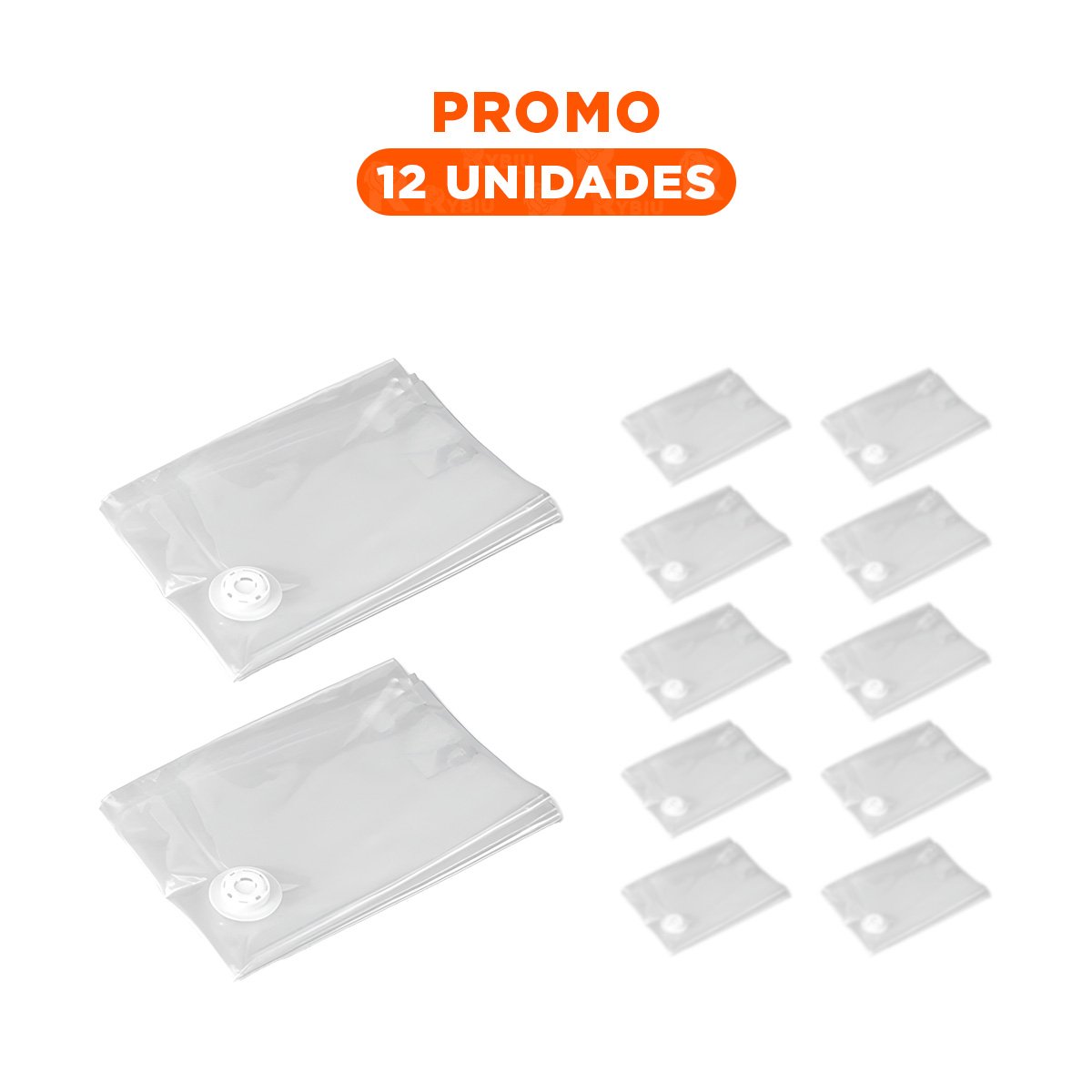 PACK12 IMPLEMENTO AL VACIO QUE PROTEGE TEXTILES 70X110CM EMPAQUE VERDE - 1