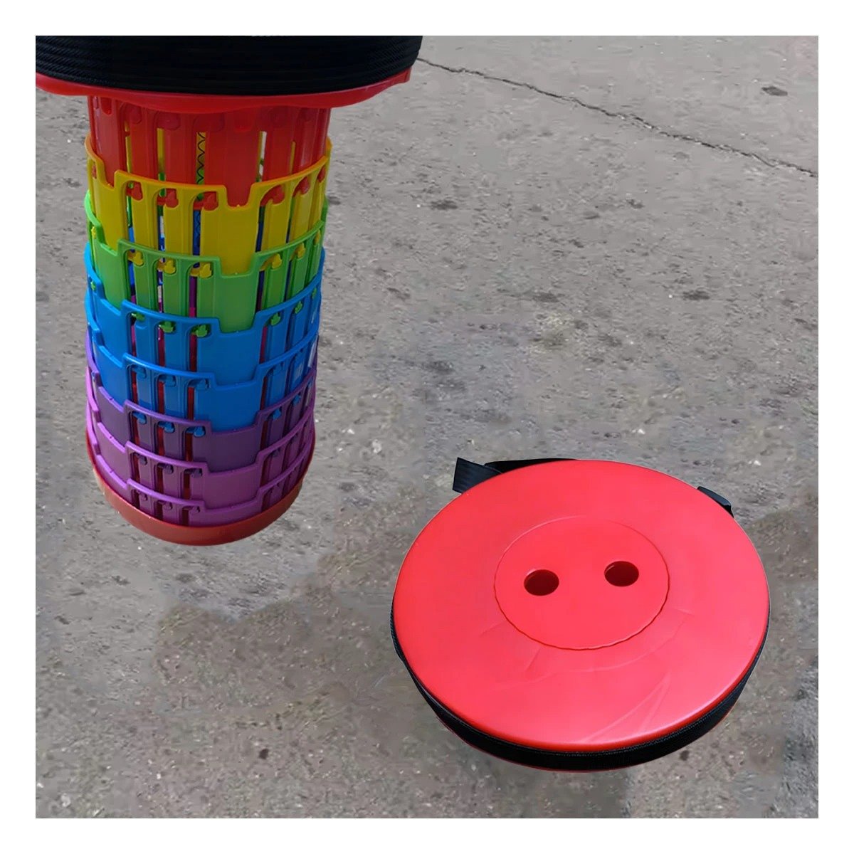 SILLA PLEGABLE PENSADA PARA REUNIONES CON 3 SEGUROS ROJO MULTICOLOR Y+PAPEL REGALO - 1