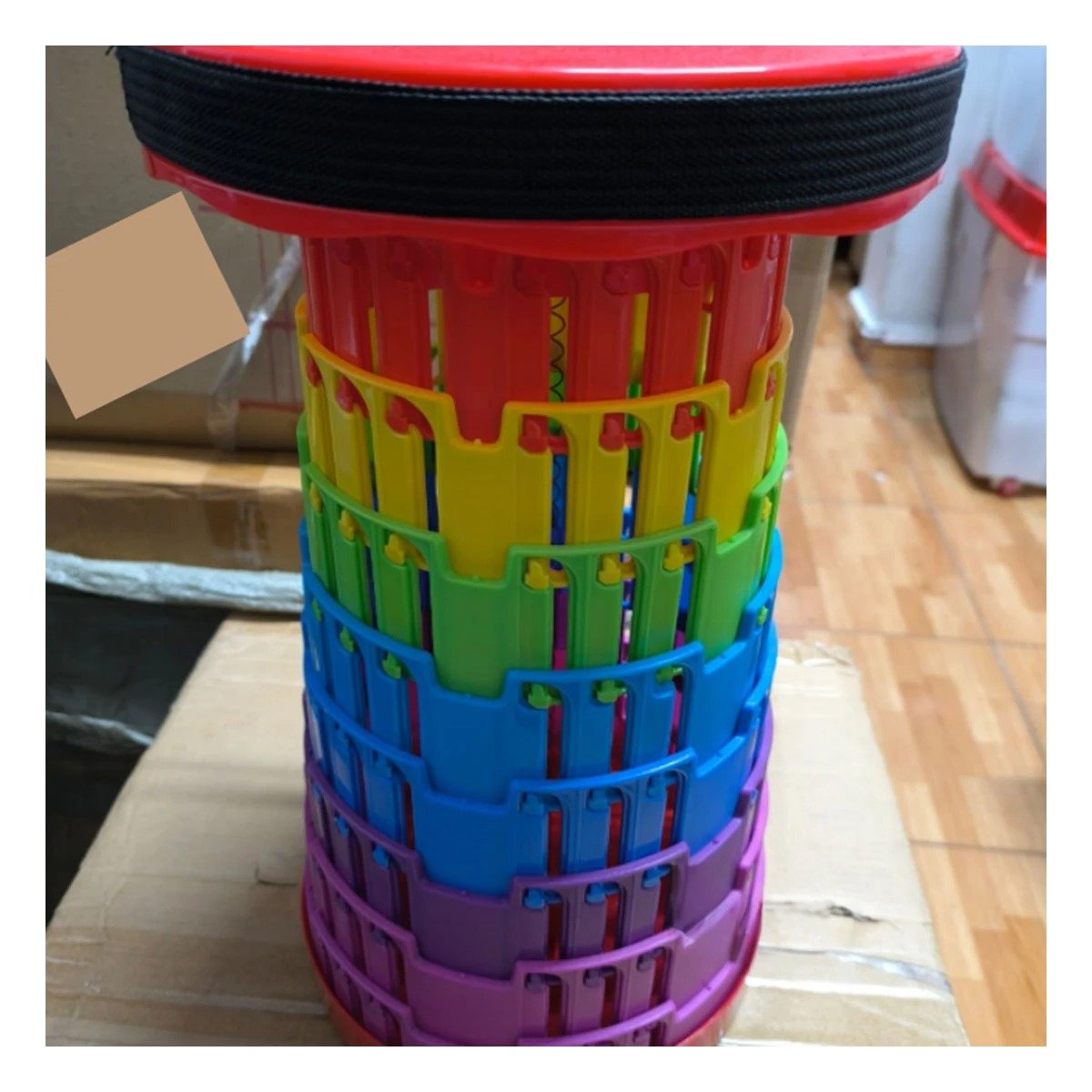 SILLA PLEGABLE PENSADA PARA REUNIONES CON 3 SEGUROS ROJO MULTICOLOR Y+PAPEL REGALO - 2