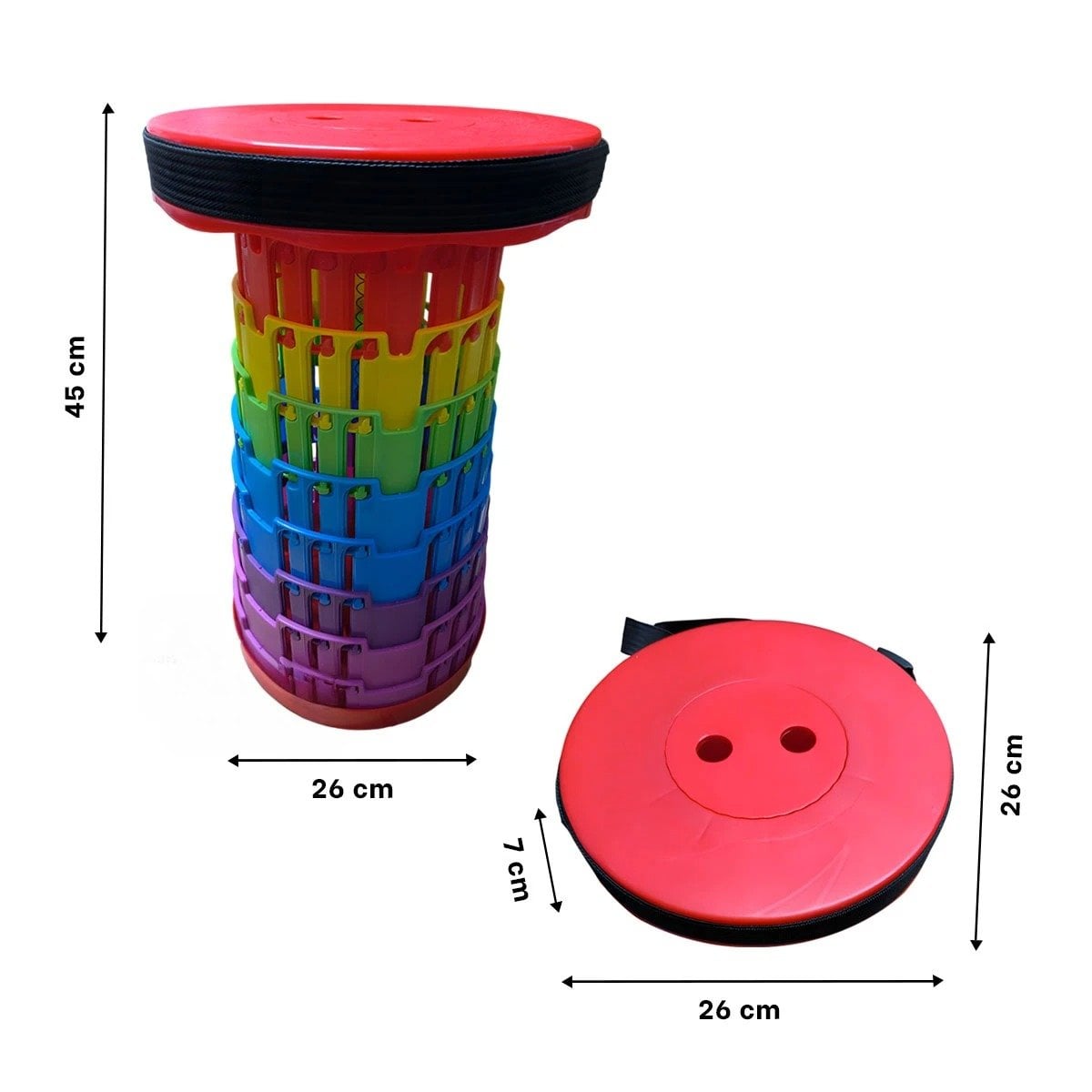 SILLA PLEGABLE PENSADA PARA REUNIONES CON 3 SEGUROS ROJO MULTICOLOR Y+PAPEL REGALO - 4